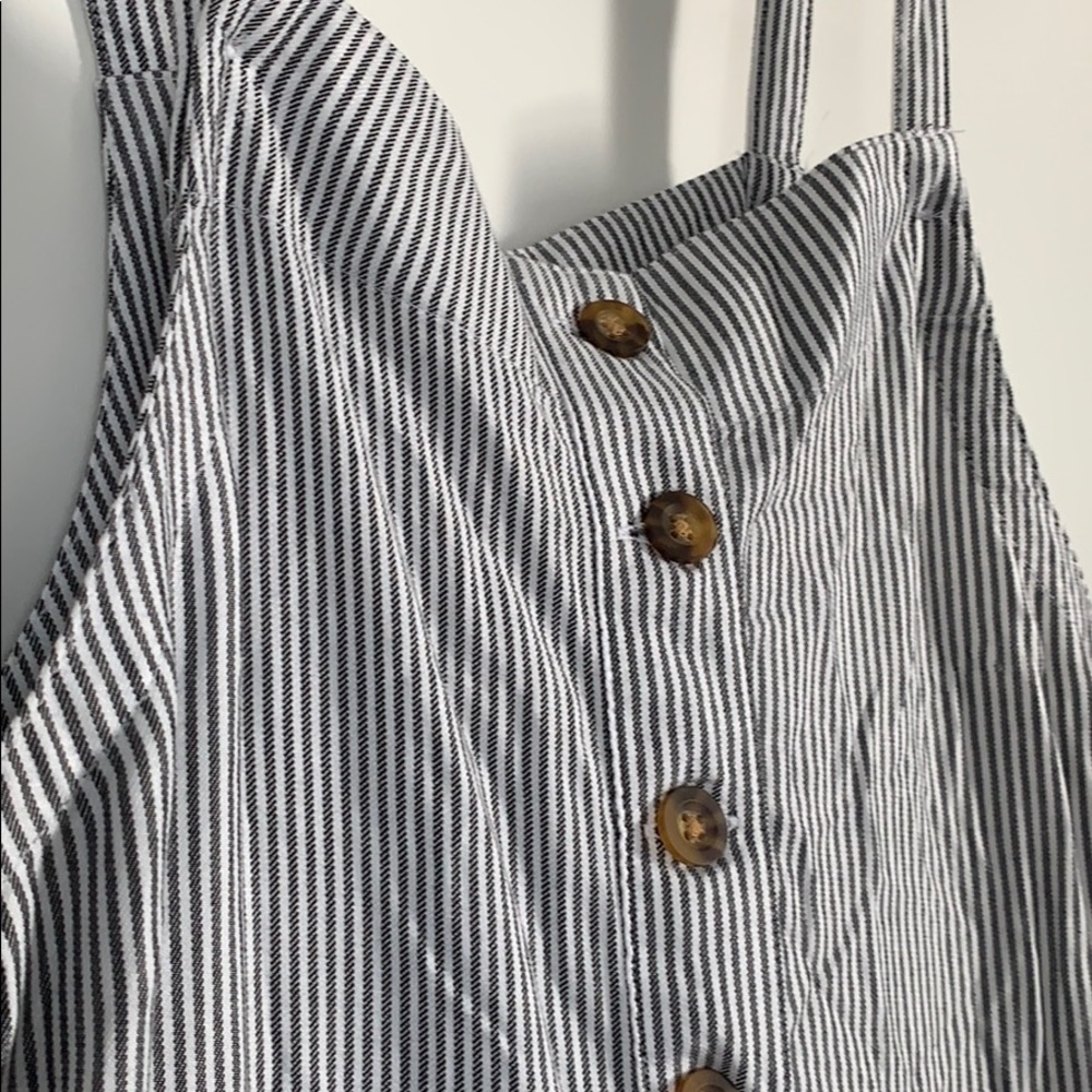 Hollister Striped Overalls